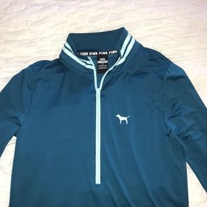 PINK Teal/Blue Half Zip